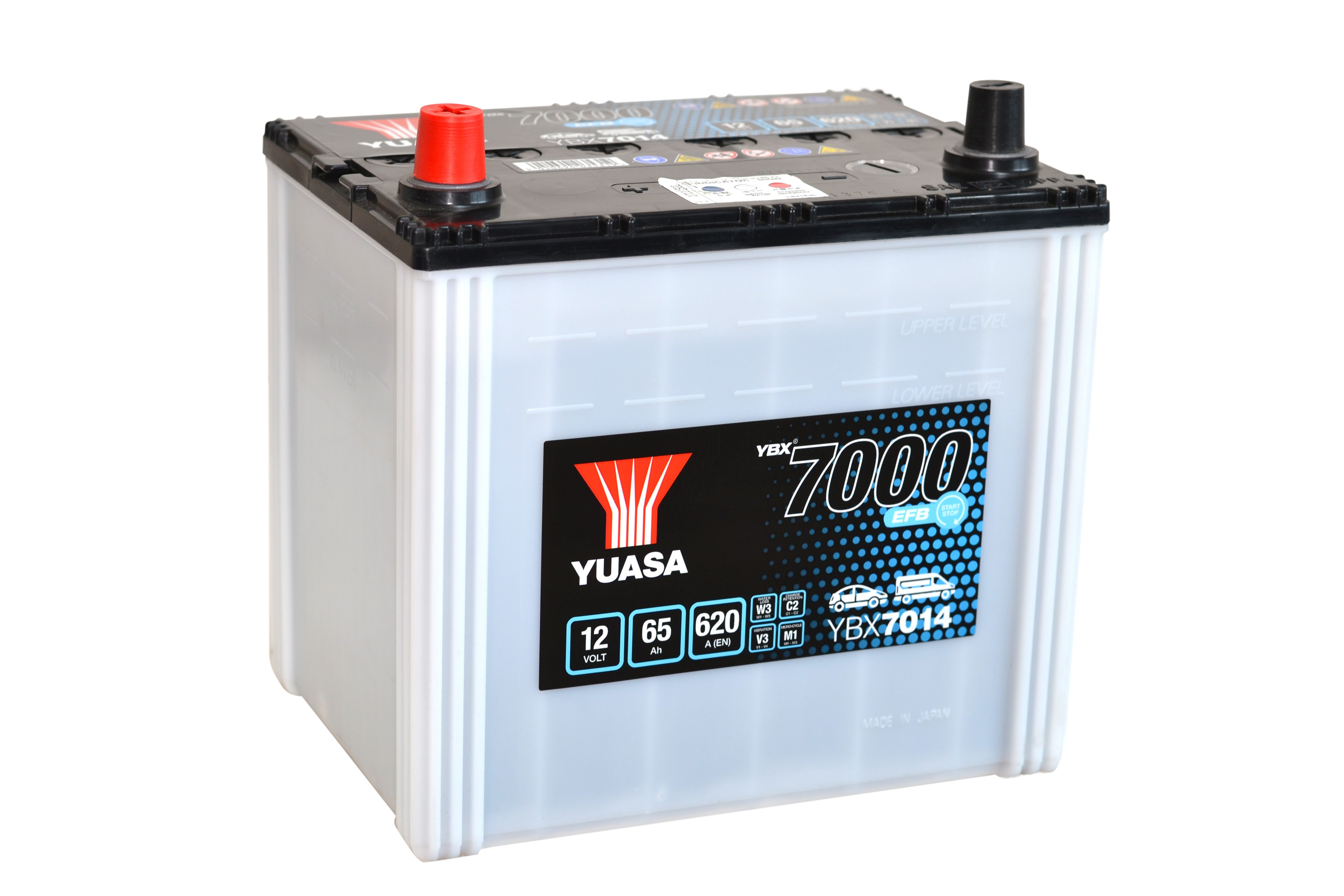 YBX7014 (Q55R/Q85R) 12V 65Ah 620A Yuasa EFB Start Stop Batterie